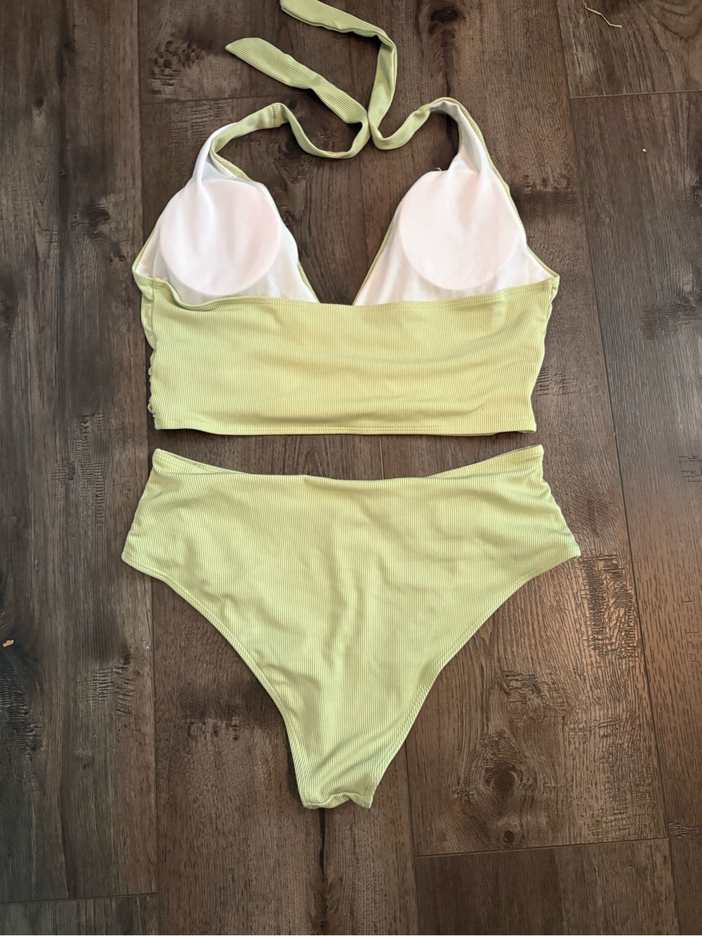 SHEIN Ribbed Halter Bikini Set - Picture 2 of 2